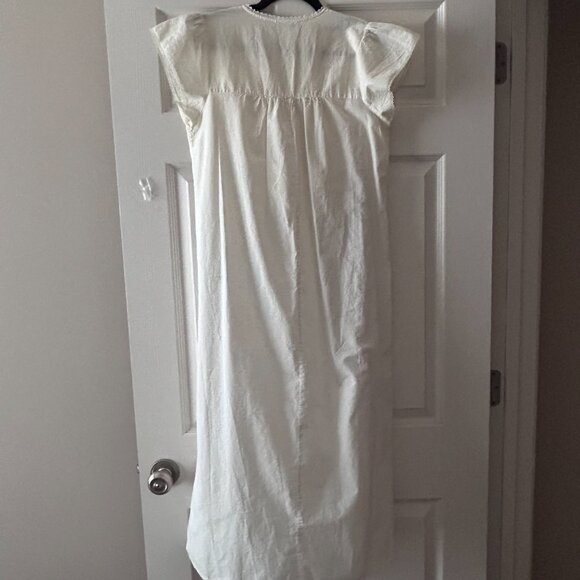 Lewis Frimel Cottagecore Pintuck Cap Sleeve Cotton Nightgown Size Small - Picture 12 of 14